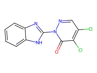 2-(1H-1,3-benzodiazol-2-yl)-4,5-dichloro-2,3-dihydropyridazin-3-one structure
