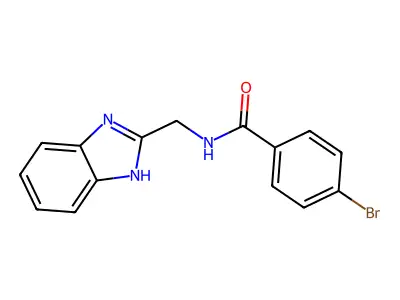 N-[(1H-1,3-benzodiazol-2-yl)methyl]-4-bromobenzamide structure