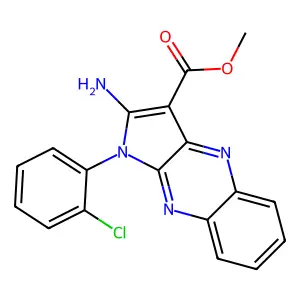 methyl 2-amino-1-(2-chlorophenyl)-1H-pyrrolo[2,3-b]quinoxaline-3-carboxylate structure