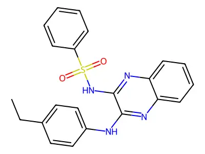 N-{3-[(4-ethylphenyl)amino]quinoxalin-2-yl}benzenesulfonamide structure
