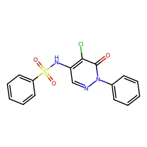 N-(5-chloro-6-oxo-1-phenylpyridazin-4-yl)benzenesulfonamide structure