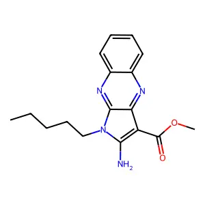 methyl 2-amino-1-pentyl-1H-pyrrolo[2,3-b]quinoxaline-3-carboxylate structure