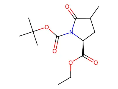 1-(tert-butyl) 2-ethyl (2S)-4-methyl-5-oxopyrrolidine-1,2-dicarboxylate structure