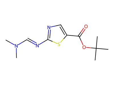Tert-butyl 2-{[(dimethylamino)methylidene]amino}-1,3-thiazole-5-carboxylate structure