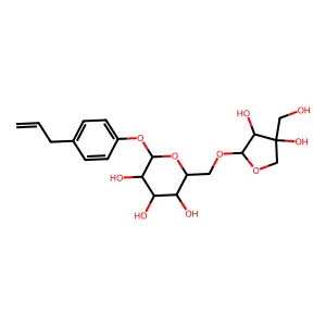 4-(2-Propen-1-yl)phenyl 6-O-D-apio-beta-D-furanosyl-beta-D-glucopyranoside structure