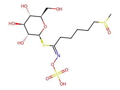5-Methylsulfinylpentyl glucosinolate structure