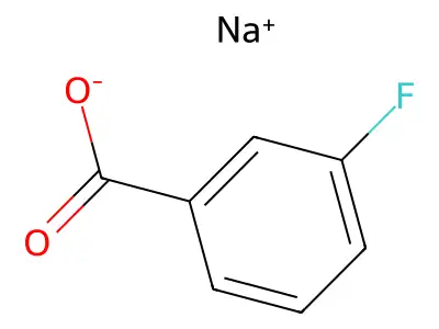 Sodium 3-fluorobenzoate structure