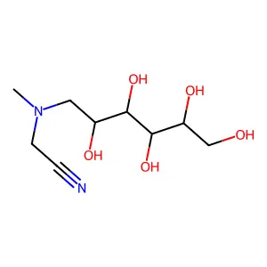 1-[(Cyanomethyl)(methyl)amino]-1-deoxyhexitol structure