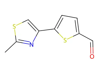 5-(2-Methyl-1,3-thiazol-4-yl)thiophene-2-carboxaldehyde structure