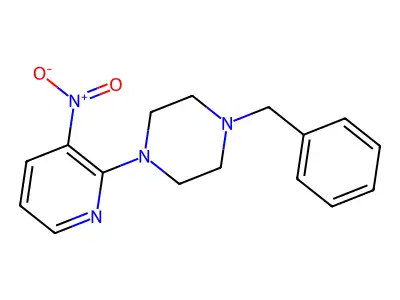 1-Benzyl-4-(3-nitropyridin-2-yl)piperazine structure