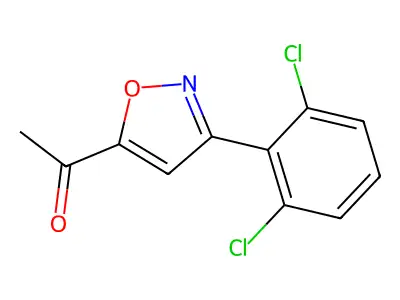 1-[3-(2,6-Dichlorophenyl)isoxazol-5-yl]ethan-1-one structure
