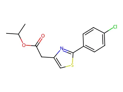 Isopropyl 2-[2-(4-chlorophenyl)-1,3-thiazol-4-yl]acetate structure