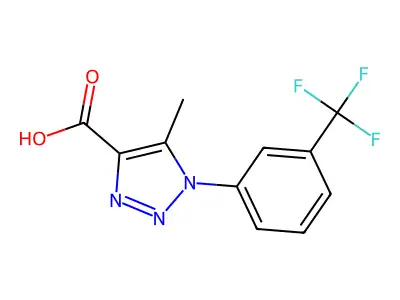 5-Methyl-1-(3-(trifluoromethyl)phenyl)-1H-1,2,3-triazole-4-carboxylic acid structure