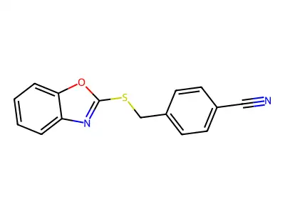 4-[(1,3-Benzoxazol-2-ylsulfanyl)methyl]benzonitrile structure