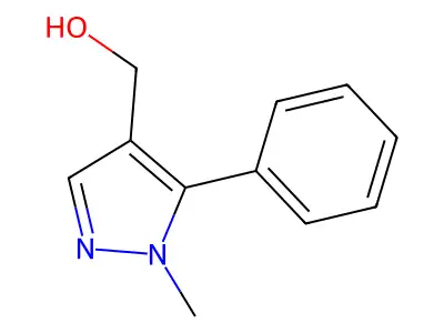 (1-methyl-5-phenyl-1H-pyrazol-4-yl)methanol structure