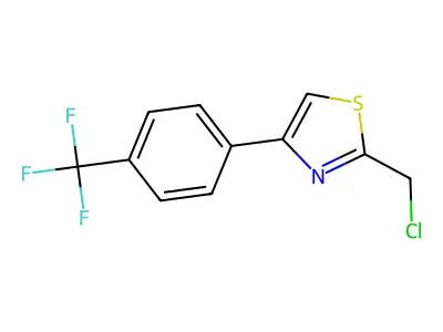 2-(Chloromethyl)-4-[4-(trifluoromethyl)phenyl]-1,3-thiazole structure