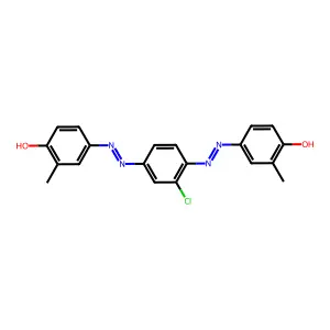 4,4'-[(2-Chloro-1,4-phenylene)bis(2,1-diazenediyl)]bis[2-methylphenol] structure