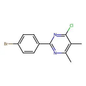 2-(4-Bromophenyl)-4-chloro-5,6-dimethylpyrimidine structure