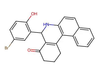 5-(5-bromo-2-hydroxyphenyl)-2,3,5,6-tetrahydro-1H-benzo[a]phenanthridin-4-one structure