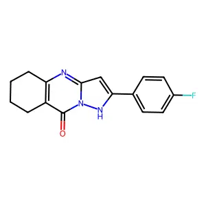 2-(4-Fluoro-phenyl)-5,6,7,8-tetrahydro-pyrazolo[5,1-b]quinazolin-9-ol structure