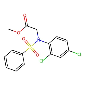 Methyl N-(2,4-dichlorophenyl)-N-(phenylsulfonyl)glycinate structure