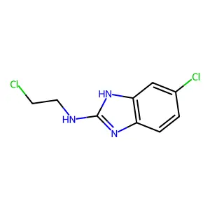 5-chloro-N-(2-chloroethyl)-1H-benzimidazol-2-amine structure