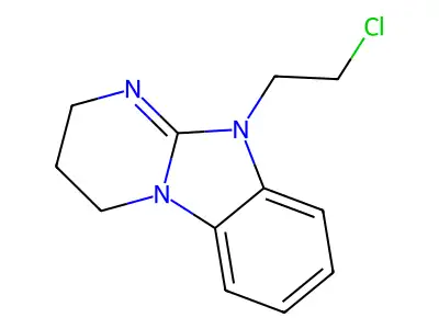 10-(2-Chloroethyl)-2,3,4,10-tetrahydropyrimido[1,2-a]benzimidazole structure
