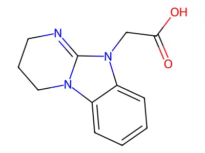 3,4-dihydropyrimido[1,2-a]benzimidazol-10(2H)-ylacetic acid structure