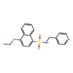 4-ethoxy-N-(pyridin-4-ylmethyl)naphthalene-1-sulfonamide structure
