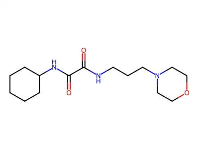 N'-cyclohexyl-N-(3-morpholin-4-ylpropyl)oxamide structure