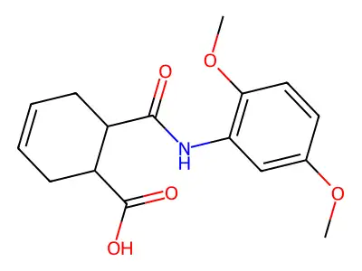 6-[(2,5-Dimethoxyphenyl)carbamoyl]cyclohex-3-ene-1-carboxylic acid structure