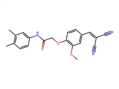 2-(4-(2,2-Dicyanovinyl)-2-methoxyphenoxy)-N-(3,4-dimethylphenyl)acetamide structure