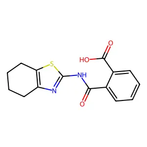 2-(4,5,6,7-Tetrahydro-1,3-benzothiazol-2-ylcarbamoyl)benzoic acid structure