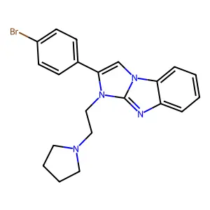 2-(4-Bromophenyl)-3-(2-pyrrolidin-1-ylethyl)imidazo[1,2-a]benzimidazole structure