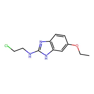 N-(2-chloroethyl)-5-ethoxy-1H-benzimidazol-2-amine structure