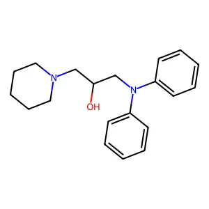 1-(N-phenylanilino)-3-piperidin-1-ylpropan-2-ol structure