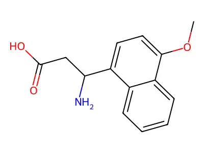 3-Amino-3-(4-methoxy-naphthalen-1-yl)-propionic acid structure
