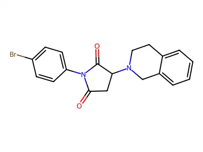 1-(4-bromophenyl)-3-(3,4-dihydroisoquinolin-2(1H)-yl)pyrrolidine-2,5-dione structure