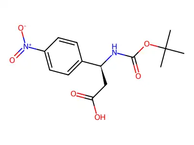 (R)-3-Boc-Amino-3-(4-nitrophenyl)propionic acid structure