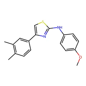 4-(3,4-dimethylphenyl)-N-(4-methoxyphenyl)-1,3-thiazol-2-amine structure