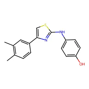 4-{[4-(3,4-Dimethylphenyl)-1,3-thiazol-2-yl]amino}phenol structure
