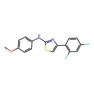 4-(2,4-difluorophenyl)-N-(4-methoxyphenyl)-1,3-thiazol-2-amine structure