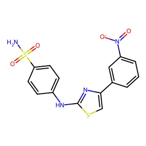 4-[[4-(3-Nitrophenyl)-1,3-thiazol-2-yl]amino]benzenesulfonamide structure