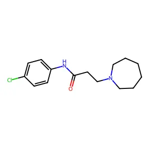 3-(azepan-1-yl)-N-(4-chlorophenyl)propanamide structure