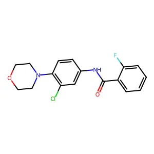N-(3-chloro-4-morpholin-4-ylphenyl)-2-fluorobenzamide structure