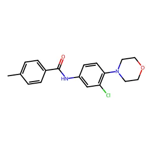 N-(3-chloro-4-morpholin-4-ylphenyl)-4-methylbenzamide structure
