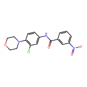N-(3-chloro-4-morpholin-4-ylphenyl)-3-nitrobenzamide structure
