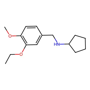 N-(3-ethoxy-4-methoxybenzyl)cyclopentanamine structure