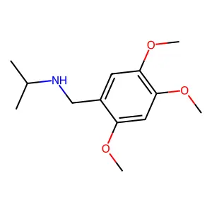 N-(2,4,5-trimethoxybenzyl)propan-2-amine structure