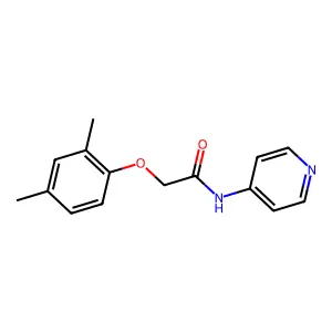 2-(2,4-dimethylphenoxy)-N-pyridin-4-ylacetamide structure